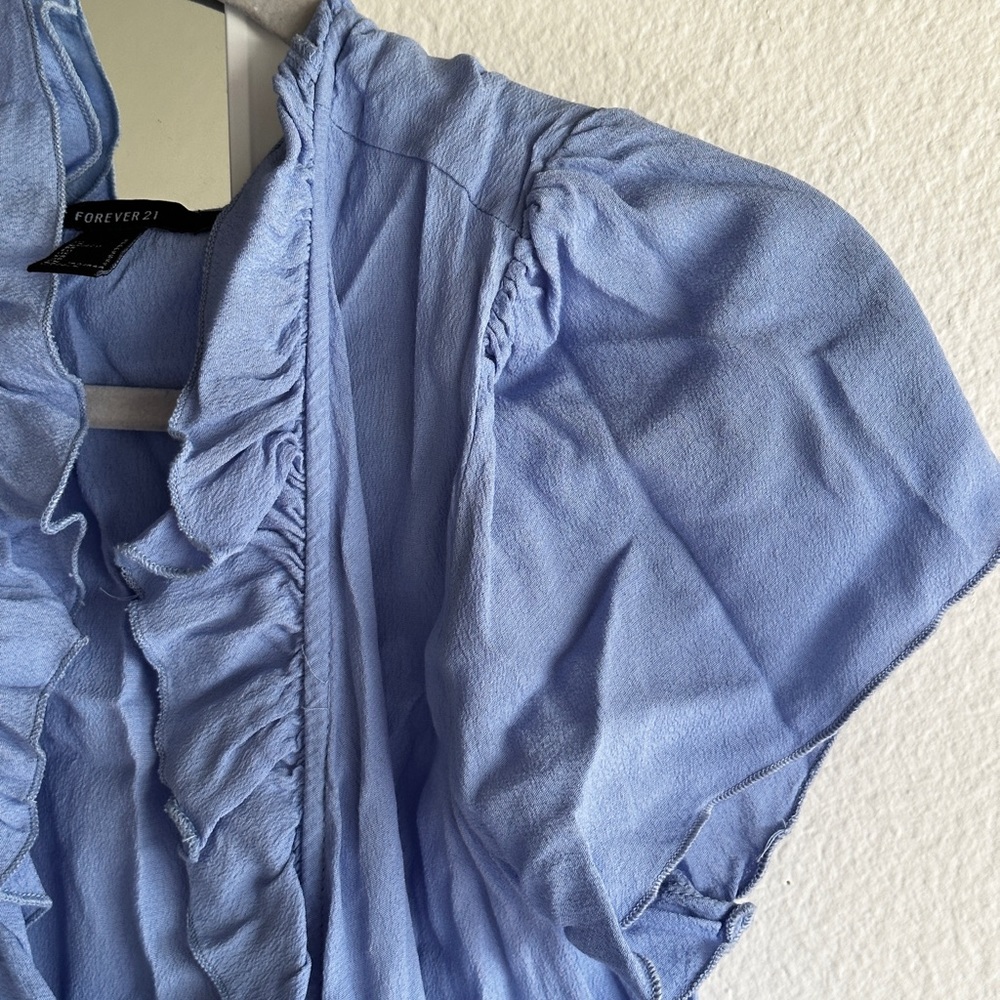 Forever 21 blue ruffle dress